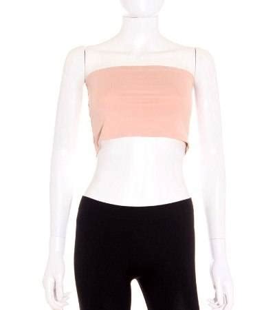 Top Mujer Mango Suit Estilo Bandeau En Color Nude De Segunda Mano Ropasion