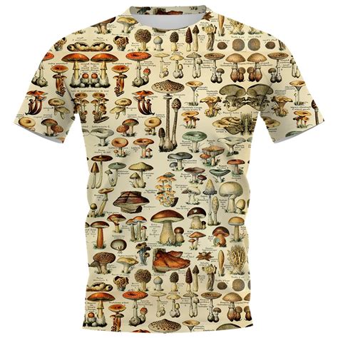 Cloocl Men T Shirt Colorful Mushrooms D All Over Printed Women T Shirt