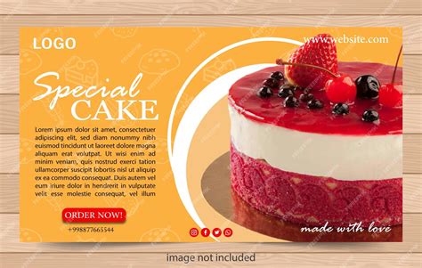 Premium Vector Vector Cake Bakery Shop Poster Template For Marketing