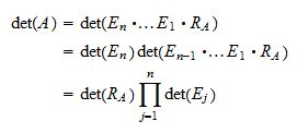 Properties of the determinant