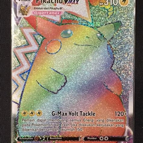 Jual Sale Pikachu Vmax Hr Rainbow Kartu Pokemon Tcg V Max Indo Holo