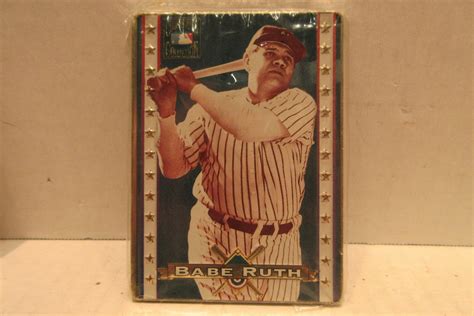 5 Embossed Babe Ruth Metal Collector Cards In Tin By Metallic