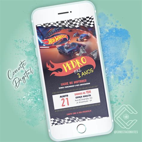 Convite Digital Hot Wheels Elo Produtos Especiais