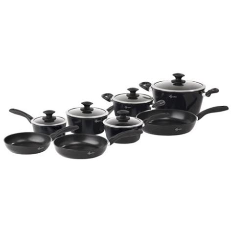 Lagostina Endura 13 Piece Aluminum Cookware Set Black Online Only