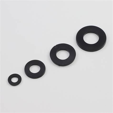 NINDEJIN 4 100pcs Flat Washer Black White Nylon Washers M2 M2 5 M3 M4