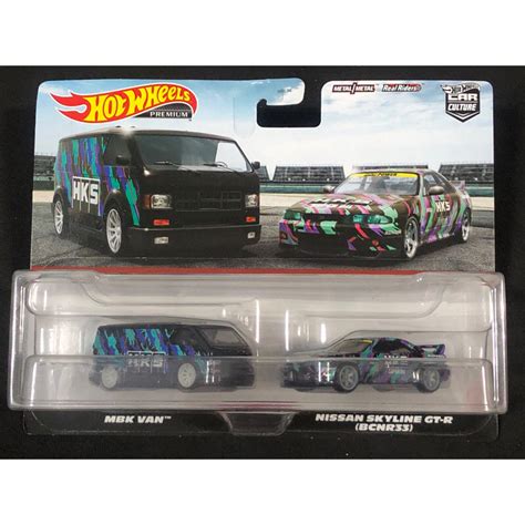 風火輪 hot wheels 汽車文化 雙車套裝 mbk van 日產 nissan gt r r33 精裝 膠胎 蝦皮購物