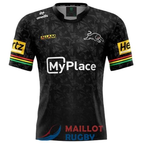 Acheter Penrith Panthers Rugby Maillot Entrainement Noir 2024 Pas Cher