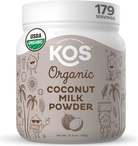 Kos Organic Coconut Milk Powder Unsweetened Dairy Free Coffee