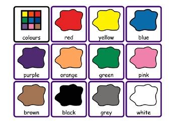 Colours symbol board by Communication Connections UK | TPT