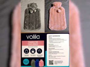 Volila L Extra Large Hot Water Bottle Pink Faux Fur Covered Hot Water Bottle For Pain