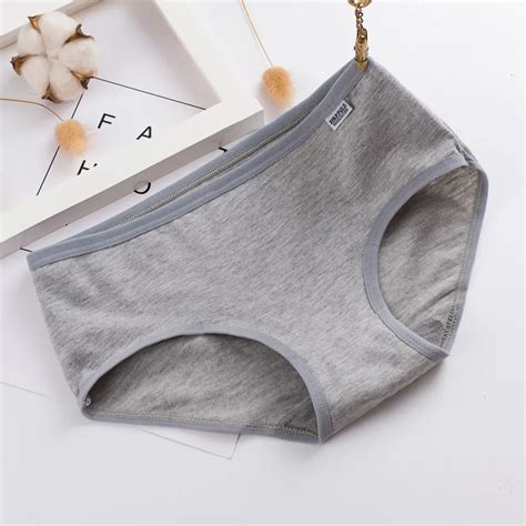 Culotte slip Culotte en coton monochrome pour femme sous vêtement taille moyenne lingerie