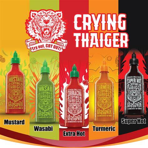 Crying Thaiger Sriracha Hot Chilli Mayo Sauce Variety Ml Halal Certified Delicious