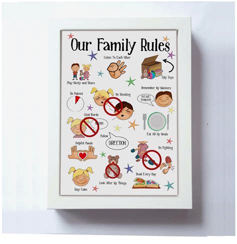 Kids Behaviour Printable Family Rules Instant Download - Etsy