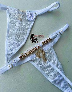 Calcinha Personalizada U Renda Fio Preta Doce Veneno Lingerie DVL