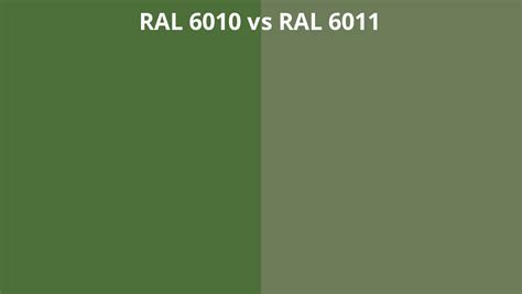 RAL 6010 vs 6011 | RAL colour chart UK