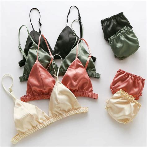 Silk Satin Bra Brief Classy Lingerie Luxury Collection On Sale