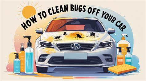 how to clean bugs off front of car