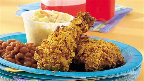 Oven Fried Chicken with Corn Flakes Recipe - BettyCrocker.com