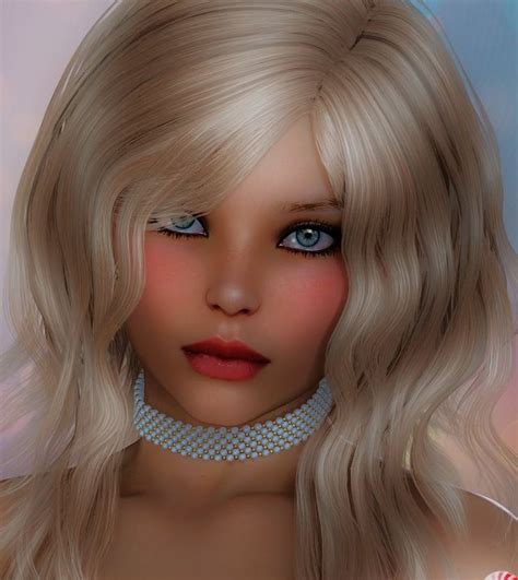 Portrait Blonde D Ilustraciones