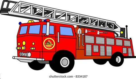 Vector File Fire Truck Stock Vector (Royalty Free) 8334187 | Shutterstock