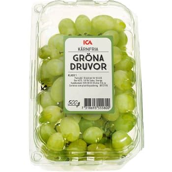 Druvor Thompson Seedless Gröna kärnfria 500g Klass 1 ICA Handla mat