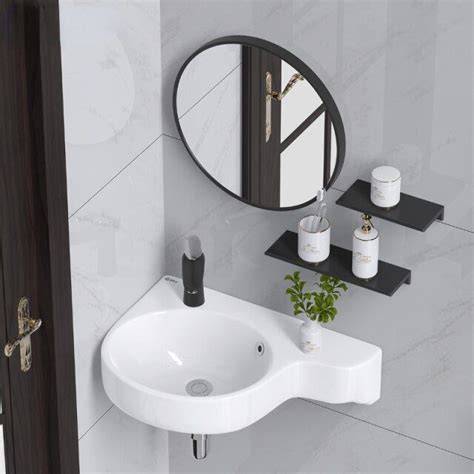 Bathroom Corner Basin Hanging Basin Sink Small Mini Apartment Wall