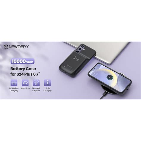 Newdery Qi Wireless Battery Charging Case For Samsung Galaxy S24 Plus