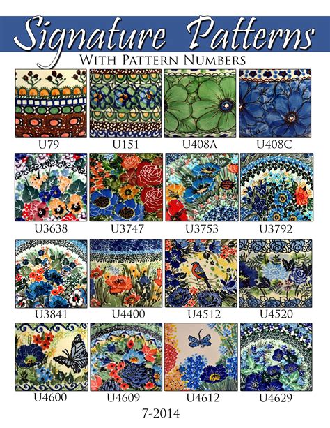 Polish Pottery Patterns for DIY Pottery Crafts