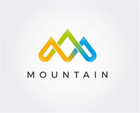 Logotipo Simple En Un Estilo Moderno Cima De La Monta A En Forma De