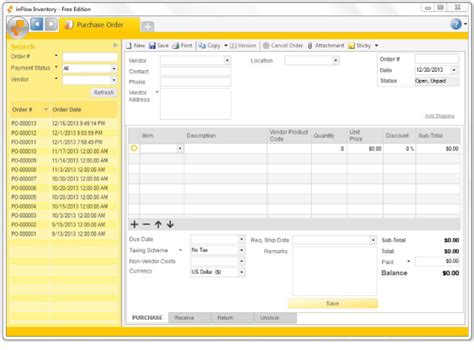 purchase order template    small business