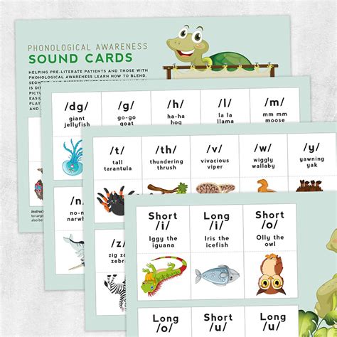 Phonological Awareness Sound Cards Vowels And Consonants Adult And