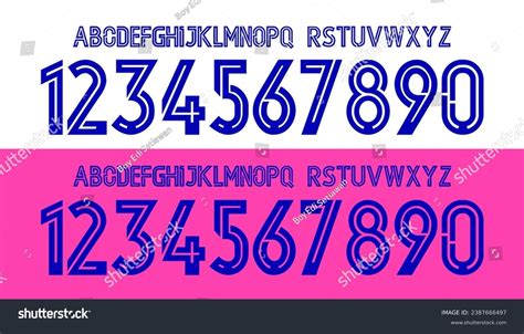 Font Vector Team 2020 2021 Kit Stock Vector Royalty Free 2387666497