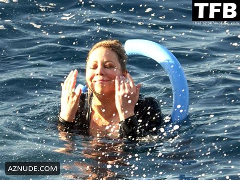 Mariah Carey Sexy Seen Showcasing Her Hot Tits In The Sea In Capri Aznude
