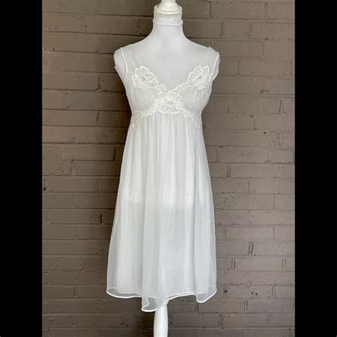 Gotham Lingerie Intimates Sleepwear Vintage Gotham Lingerie White Nightgown S Poshmark