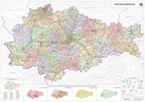 Настенная карта Курской области 95x135 см (на баннере) - купить с ...