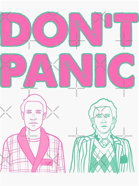 Don T Panic Sticker For Sale By Funnehgacha Redbubble