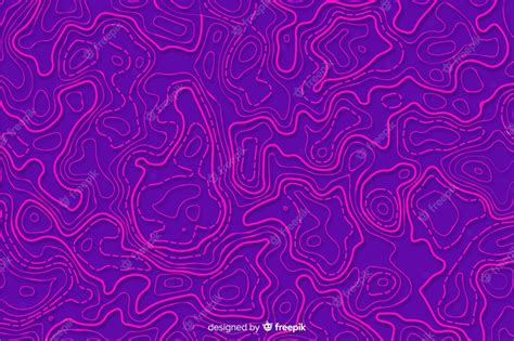 Fondo De Líneas Violetas Topográficas Vector Gratis