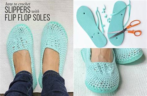 Lightweight Crochet Slippers Pattern With Flip Flop Soles