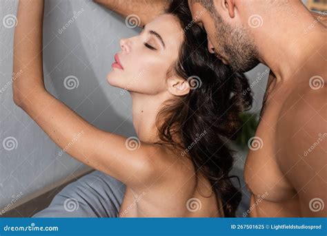 Sensual Naked Woman Standing Near Shirtless Stock Image Image Of Handsome Muscular