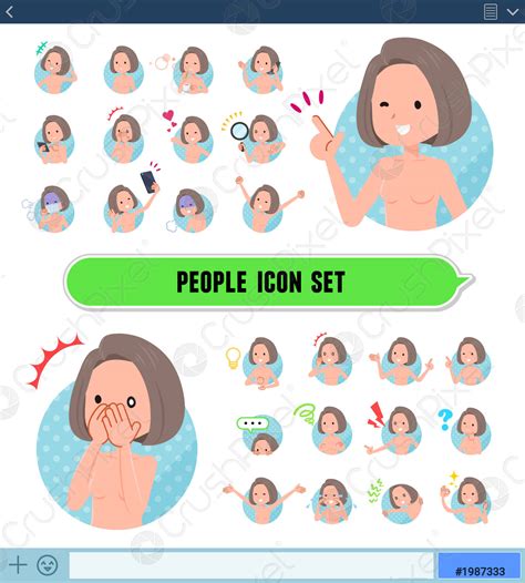 Flat Type Nude Womenicon Stock Vector Crushpixel