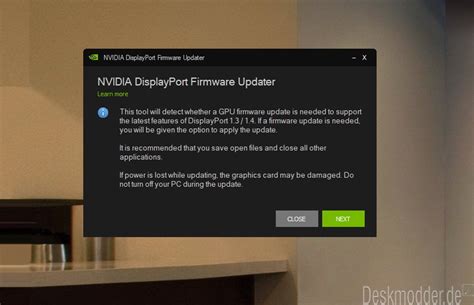 NVIDIA Grafik Firmware Update Tool für DisplayPort 1 3 und 1 4