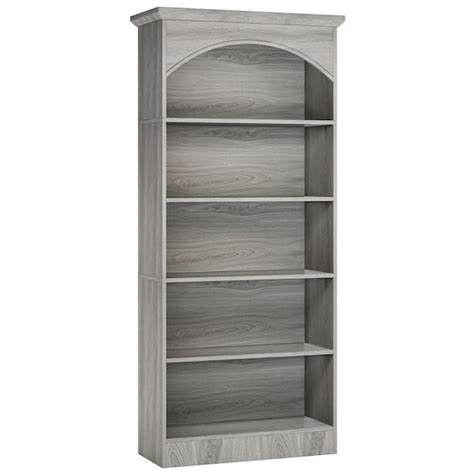 BYBLIGHT Eulas 70 9 In Tall Gray Engineered Wood 5 Shelf Vintage