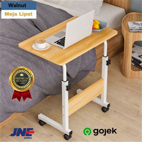 Jual Meja Laptop Lipat Portable Roda Standing Desk Smartphone Meja