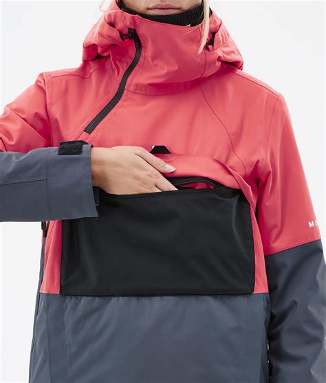 Montec Dune W Ski Jacket Women Coral/Black/Metal Blue | Montecwear.com