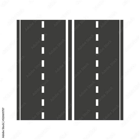 Road Element Highway Part Top View Asphalt Road Vector Isolated On