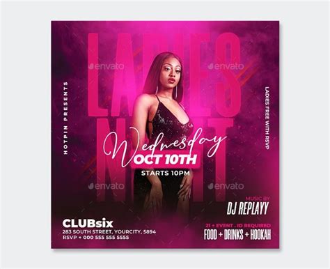 Top 10 Modern Ladies Night Flyer Templates Psd • Psd Design