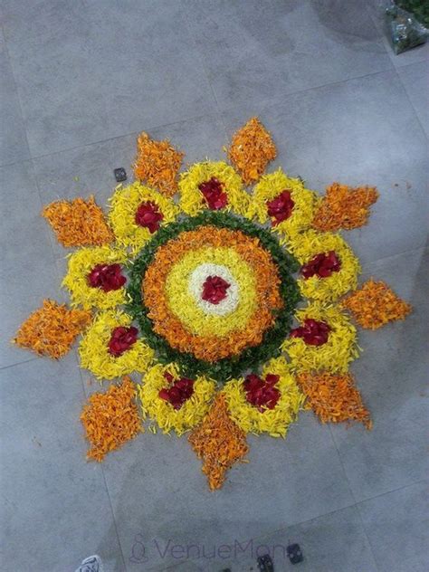 Rose Flower Rangoli Kolam Designs | Best Flower Site