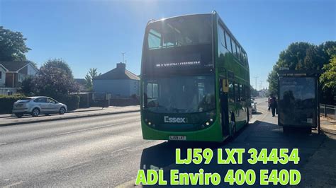 Newly Acquired First Essex Hadleigh LJ59 LXT 34454 ADL Enviro 400