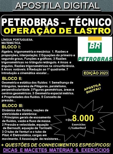 Apostila Petrobras T Cnico Opera O De Lastro Teoria