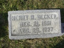 Henry Willis Decker Memorial Find A Grave